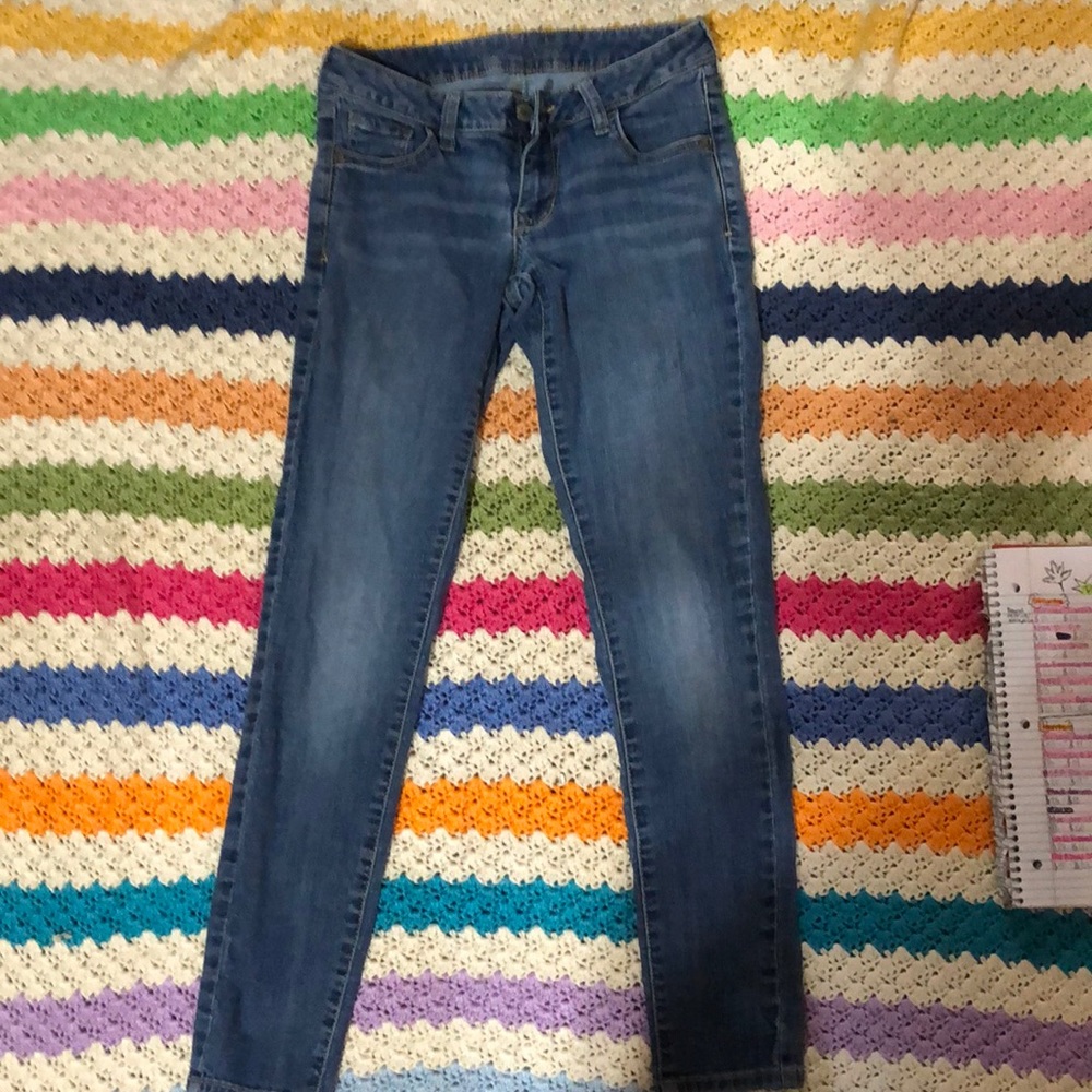 Old navy blue jeans